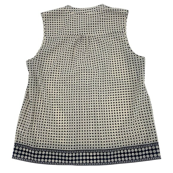 J. Crew Women's Size 12 Polka Dot Pintuck Sleeveless Blouse - Picture 2 of 10